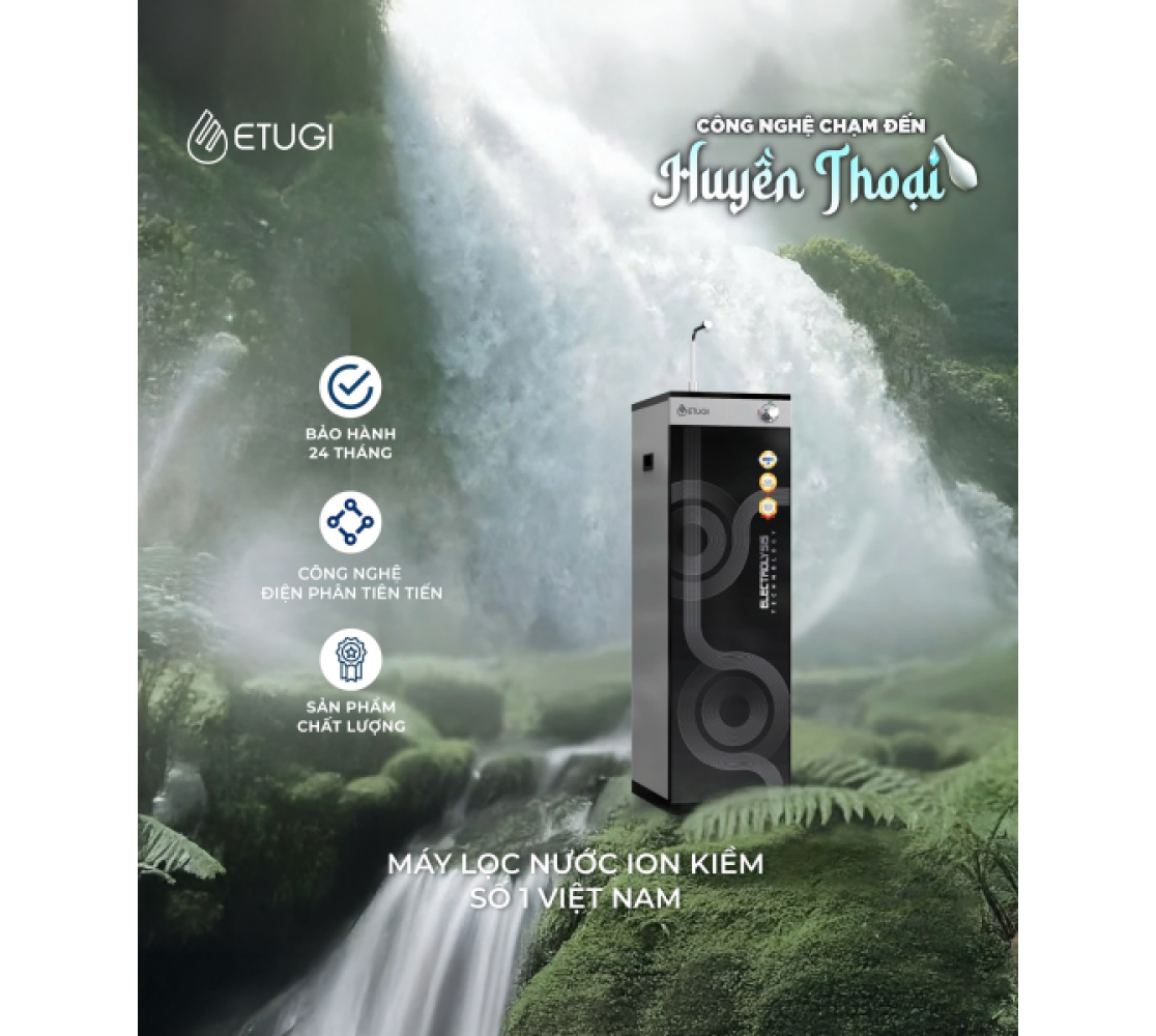Máy Lọc Nước Ion Kiềm Treo Tường ETUGI ETG102TT-SX