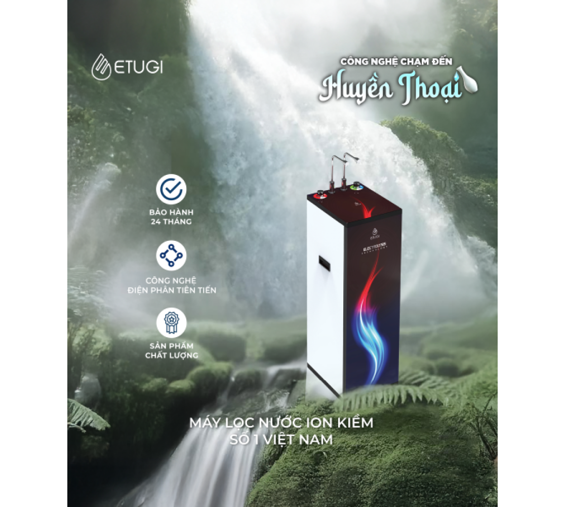 Máy Lọc Nước Ion Kiềm 2 chế độ nước nóng lạnh ETG-102NL